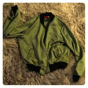 Green bomber jacket